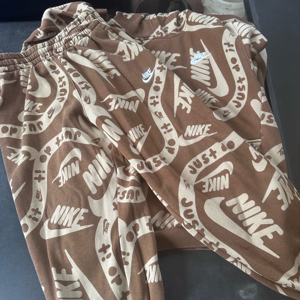 Nike Kids Brown Graphic Joggers